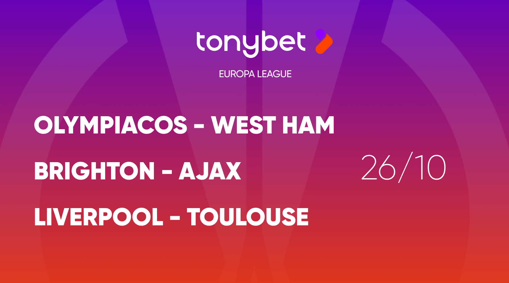 UEFA Europa League. Prediction. Matchday 3. Olympiacos – West Ham, Brighton – Ajax, Liverpool – Toulouse