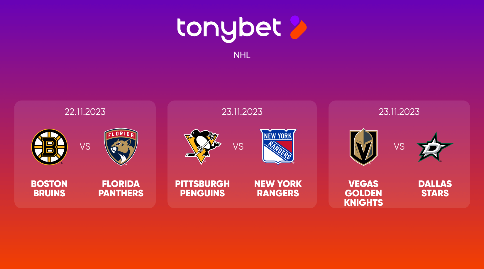 NHL predictions. Bruins vs Panthers, Rangers vs Penguins, Golden Knights vs Stars