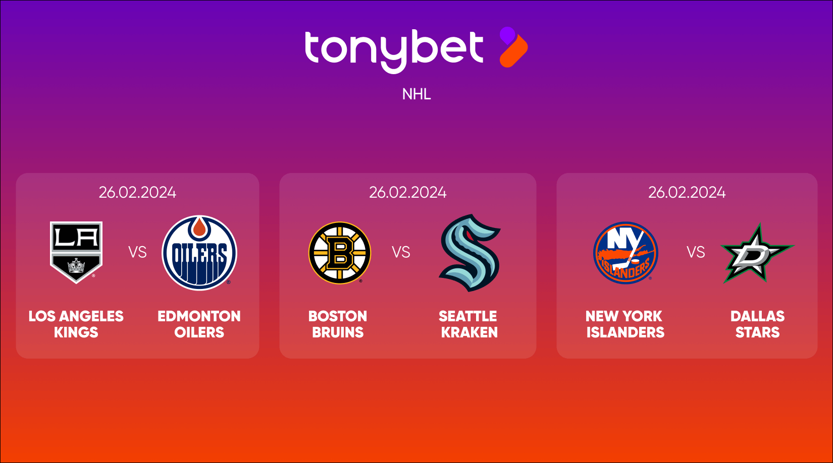 NHL Predictions, Picks, and Odds 26/02/2024