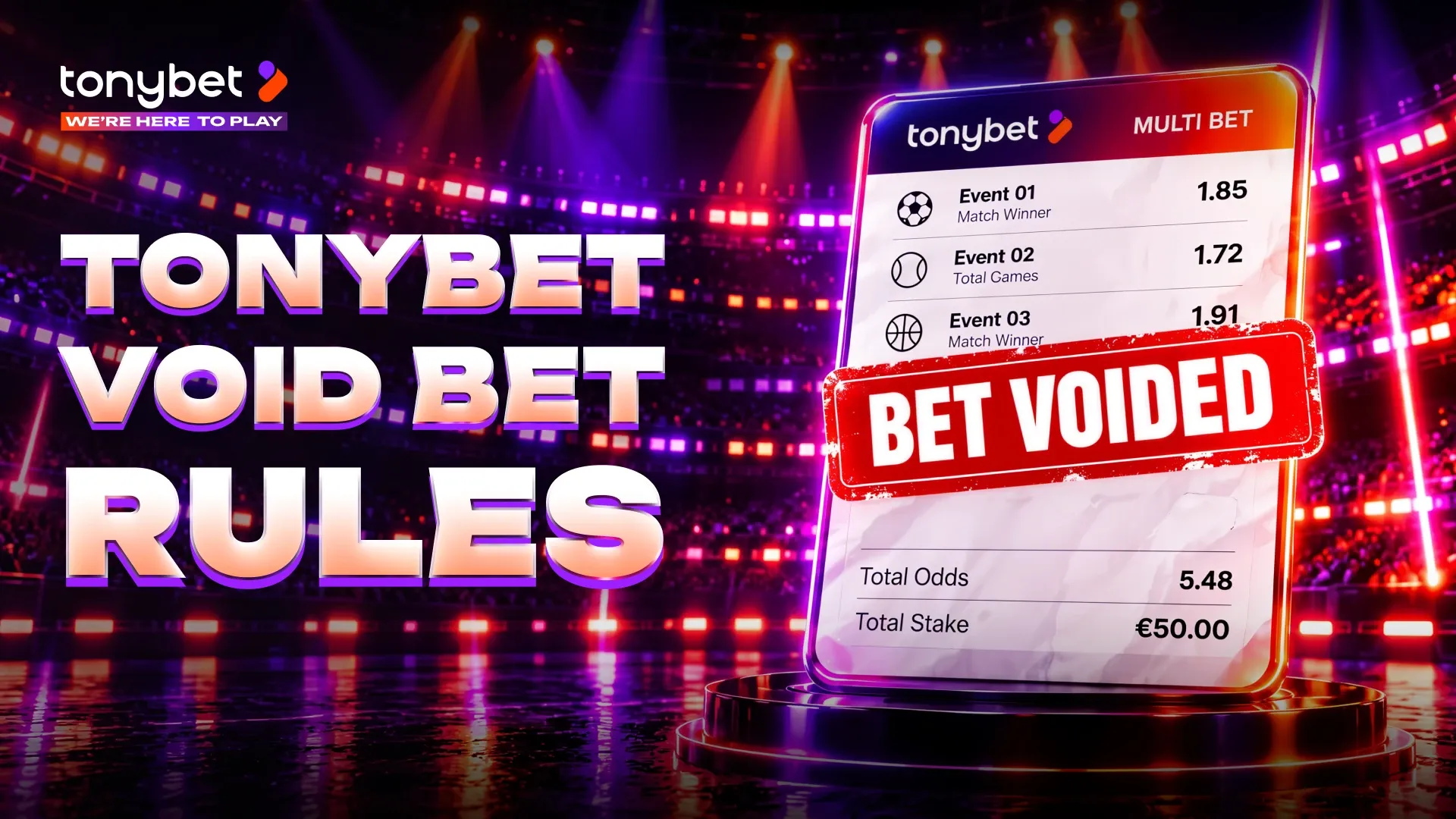TonyBet Void Bet Rules: What Happens to Your Parlay When a Game Is Postponed, Abandoned or Cancelled