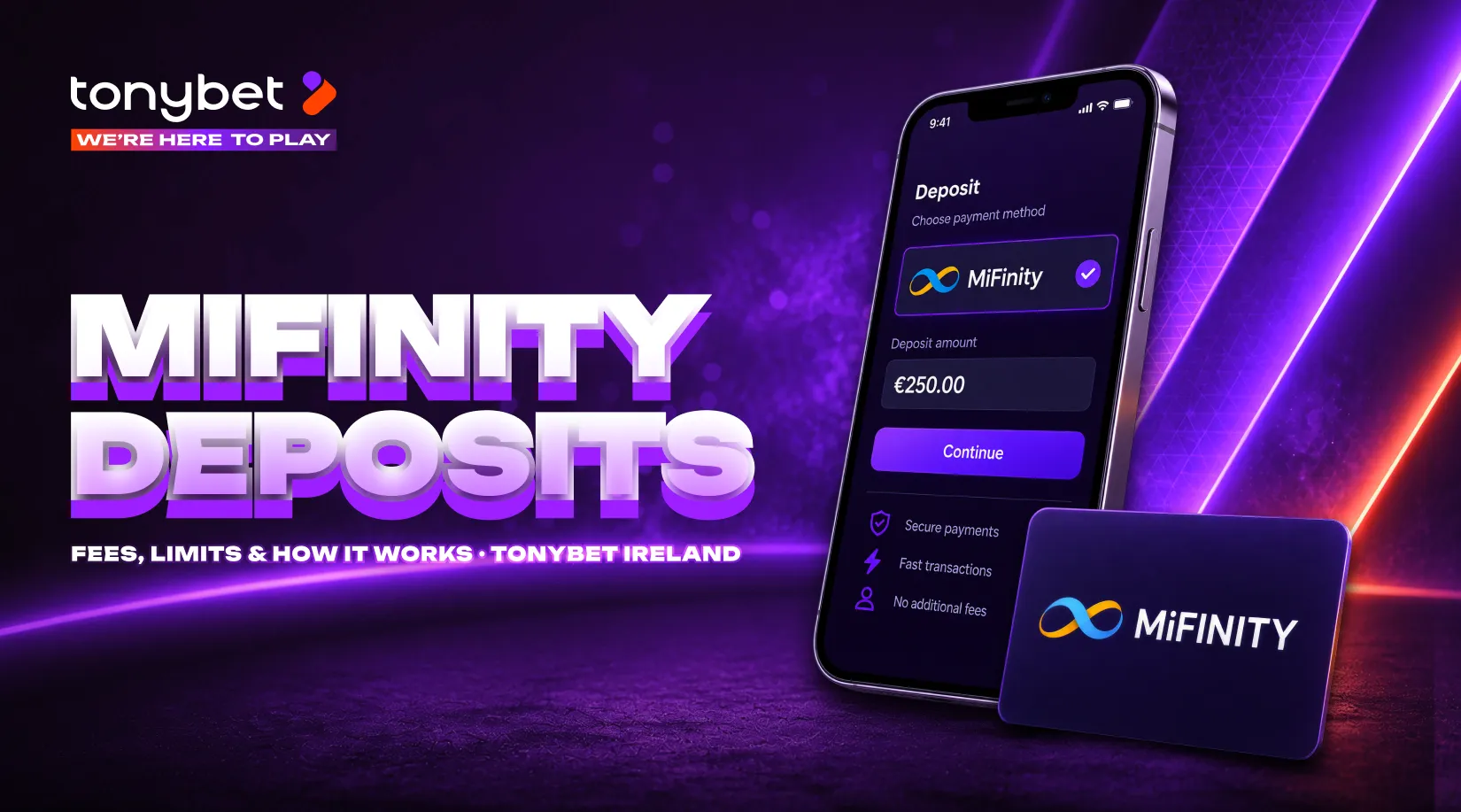 MiFinity Casino Deposits at TonyBet Ireland: How It Works, Fees and Limits
